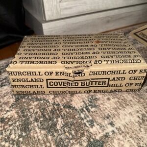 Blue Willow Covered 2 Piece Butter Dish by Churchill - Made In England